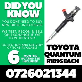 Toyota Quantum diesel injectors for sale