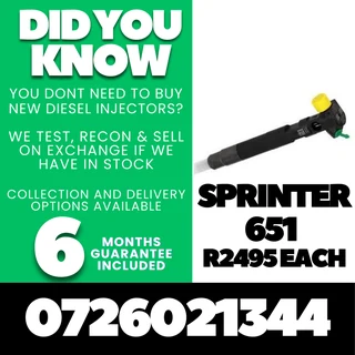 Sprinter 651 diesel injectors for sale