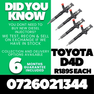 Toyota D4D diesel injectors for sale