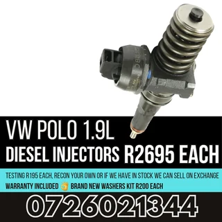 VW Polo 1.9L diesel injectors for sale