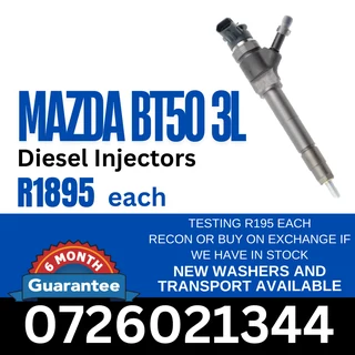 Mazda BT50 3L diesel injectors for sale