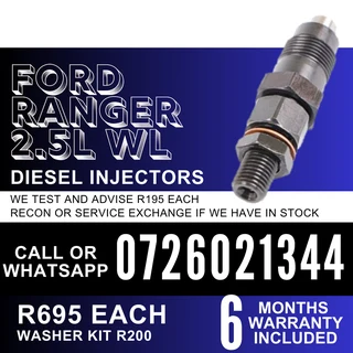 Ford Ranger 2.5L WL diesel injectors for sale