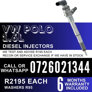 VW Polo 1.6L diesel injectors for sale