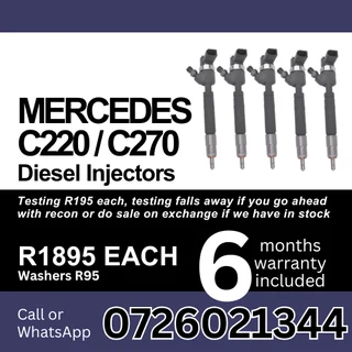 Mercedes Benz C220 / C270 diesel injectors for sale