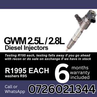 GWM 2.5 / 2.8L diesel injectors for sale