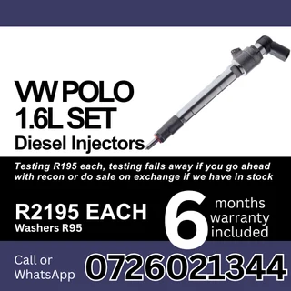 VW Polo 1.6L set diesel injectors for sale