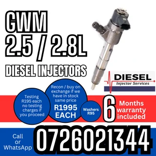 GWM 2.5 / 2.8L diesel injectors for sale