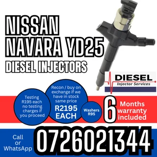 Nissan Navara YD25 diesel injectors for sale