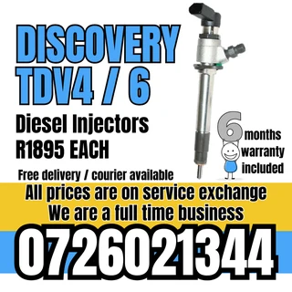 Discovery TDV4 & 6 diesel injectors for sale