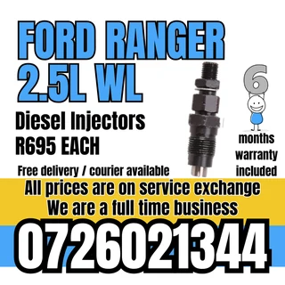 Ford Ranger 2.5L WL diesel injectors for sale
