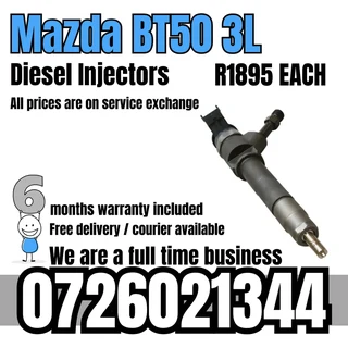 Mazda BT50 3L Diesel Injectors for sale