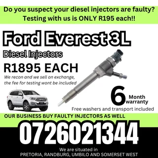 Ford Everest 3L diesel injectors for sale