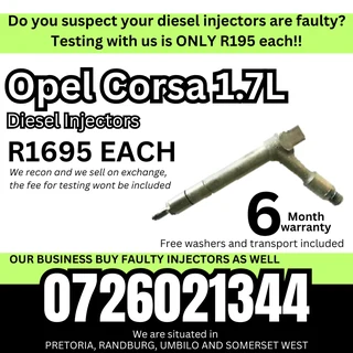Opel Corsa 1.7L diesel injectors for sale