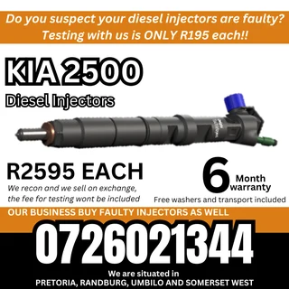 Kia 2500 diesel injectors for sale