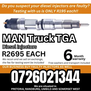 MAN Truck TGA diesel injectors for sale