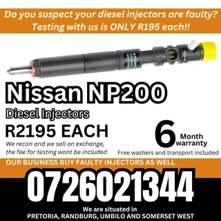Nissan NP200 diesel injectors for sale