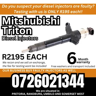 Mitshubishi Triton diesel injectors for sale