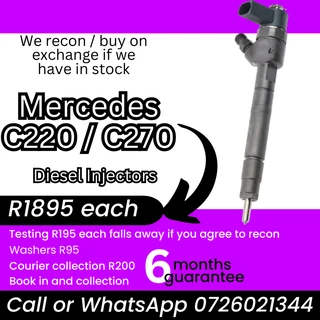 Mercedes C220 / C270 diesel injectors for sale