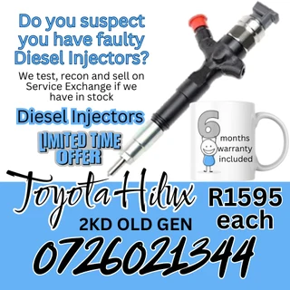 Toyota Hilux diesel injectors for sale (BIG SALE)!!!