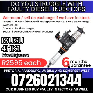 Isuzu 4HK1 diesel injectors for sale