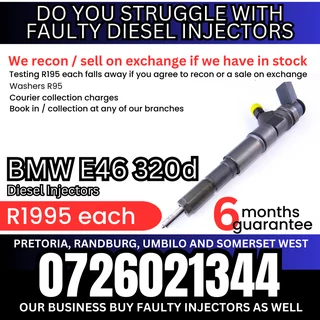 BMW E46 320d diesel injectors for sale