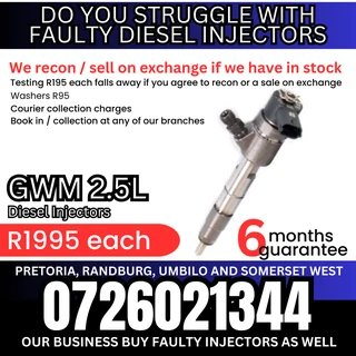GWM 2.5L diesel injectors for sale