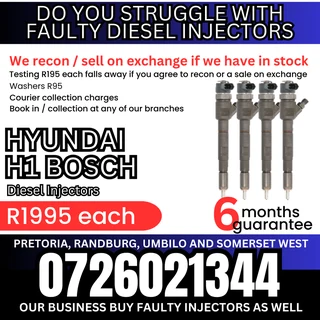 Hyundai H1 Bosch diesel injectors for sale