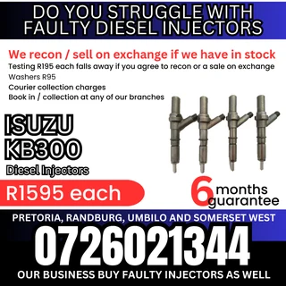 Isuzu KB300 diesel injectors for sale