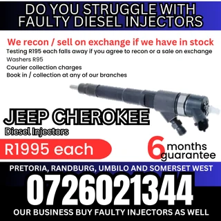 Jeep Cherokee diesel injectors for sale