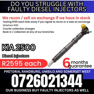 Kia 2500 diesel injectors for sale