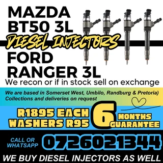 Mazda BT50 / Ford Ranger 3L diesel injectors for sale