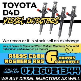 Toyota D4D diesel injectors for sale