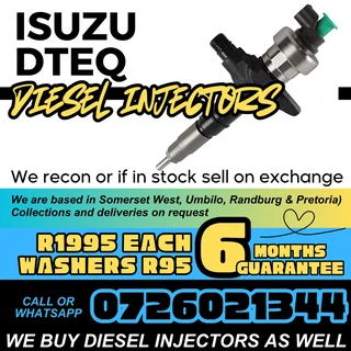 Isuzu Dteq diesel injectors for sale