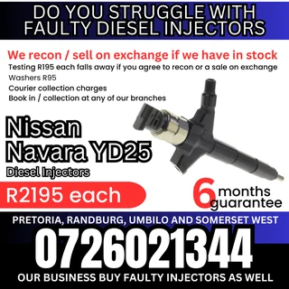 Nissan Navara YD25 diesel injectors for sale