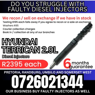 Hyundai Terrican diesel injectors for sale