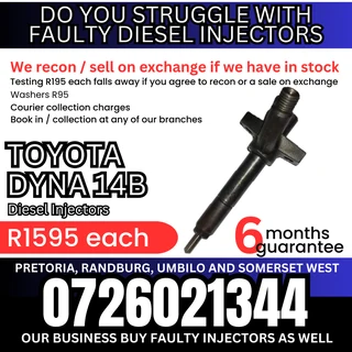 Toyota Dyna 14B diesel injectors for sale