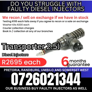 Transporter 2.5L diesel injectors for sale