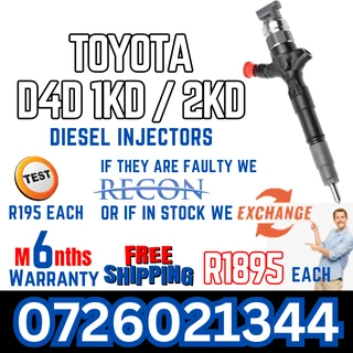 Toyota D4D 1KD / 2KD diesel injectors for sale