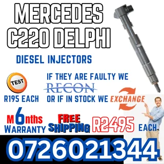 Mercedes C220 Delphi diesel injectors for sale