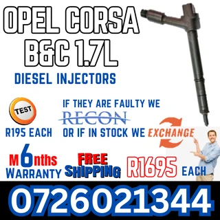 Opel Corsa B&amp;C 1.7L diesel injectors for sale