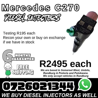 Mercedes C270 Diesel Injectors for sale
