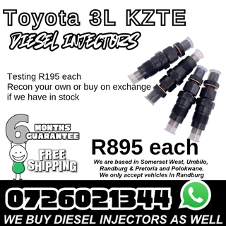 Toyita 3L KZTE Diesel Injectors for sale