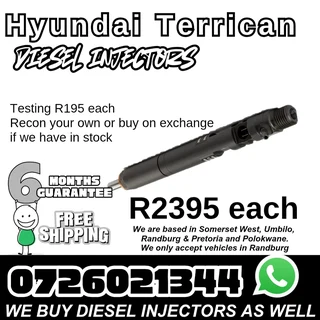Hyundai Terrican Diesel Injectors for sale