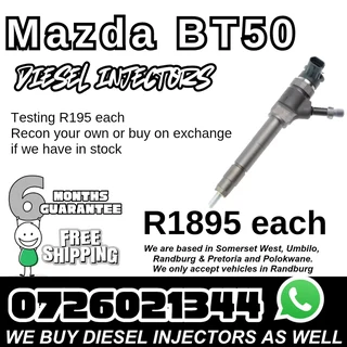 Mazda BT50 3L Diesel Injectors for sale