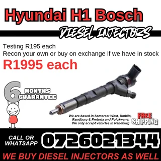 Hyundai H1 Bosch Diesel Injectors for sale