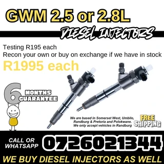 GWM 2.5 / 2.8L Diesel Injectors for sale