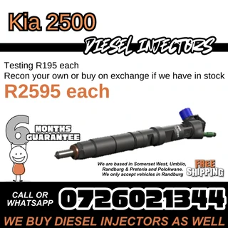 Kia 2500.Diesel Injectors for sale
