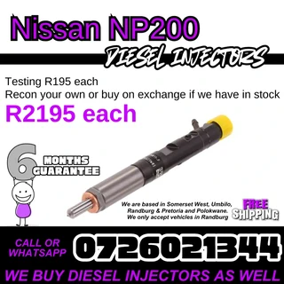 Nissan NP200 Diesel Injectors for sale