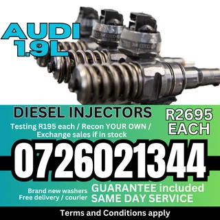 Audi 1.9L diesel injectors for sale