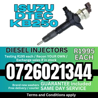 Isuzu Dtec KB250 diesel injectors for sale
